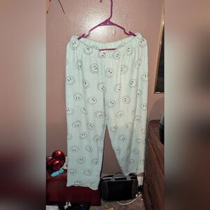 Bobbie Brooks Sleepwear Pajama Pants Fuzzy Smiley Faces